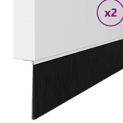 vidaXL Zelfklevende Deurborstels 2 pcs Wit 100 cm Aluminium Legering