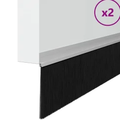 vidaXL Zelfklevende Deurborstels 2 pcs Zilver 100 cm