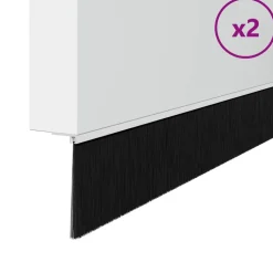 vidaXL Zelfklevende Deurborstels 2 pcs Wit 100 cm Aluminium Legering