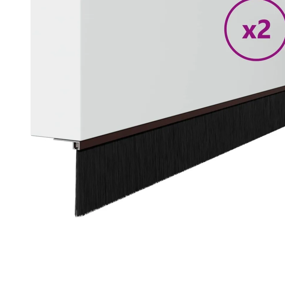 vidaXL Zelfklevende Deurborstels 2 pcs Bruin 100 cm Aluminium Legering