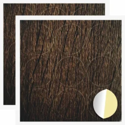 vidaXL Zelfklevende Schroefhoes 2 pcs Bruin Eiken Ø 20 x 0,5 mm