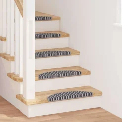 vidaXL Zelfklevende Trapmatten 15 pcs Grijs 56 x 17 x 3 cm