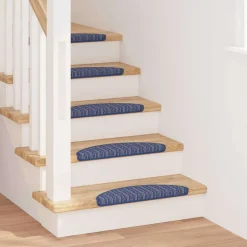 vidaXL Zelfklevende Trapmatten 15 pcs Blauw 56 x 17 x 3 cm