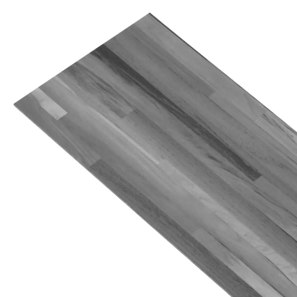 vidaXL Zelfklevende Vloerplank 32 pcs Gestreept Grijs 4,46 m² PVC