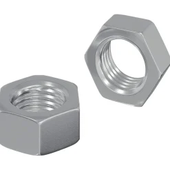 vidaXL Zeshoekige Moer 2 pcs Zilver M6 Metaal