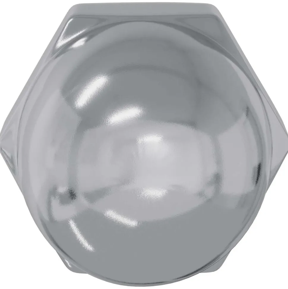 vidaXL Zeskantige eikelnuts 2 pcs Zilver m8 Metaal