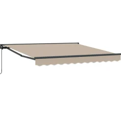 vidaXL Zijde Frame Beige 300 x 250 cm Polyester met PU-coating