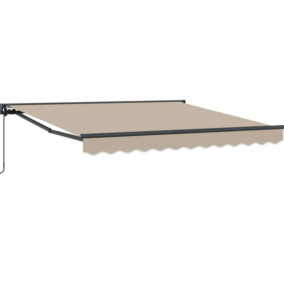 vidaXL Zijde Frame Beige 300 x 250 cm Polyester met PU-coating