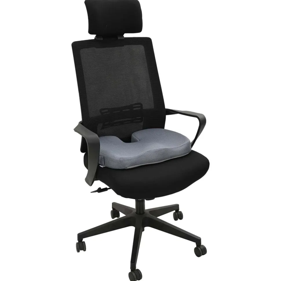vidaXL Zitkussen Éénkleurig Grijs 47 x 37 x 8 cm Traagschuim
