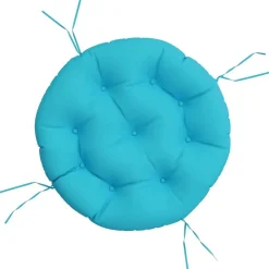 vidaXL Zitkussen rond Ø 60x11 cm oxford stof turquoise