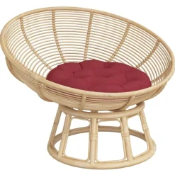 vidaXL Zitkussen rond Ø 60x11 cm oxford stof wijnrood