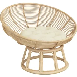 vidaXL Zitkussen rond Ø 60x11 cm oxford stof crèmekleurig