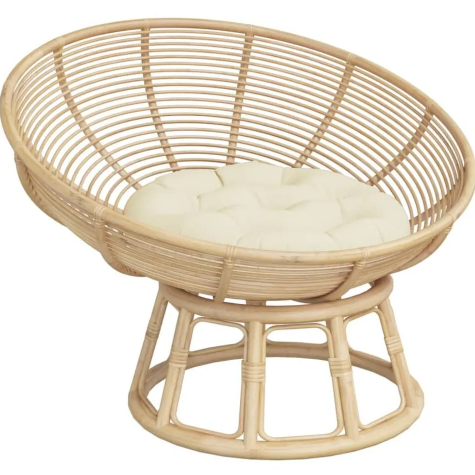vidaXL Zitkussen rond Ø 60x11 cm oxford stof crèmekleurig