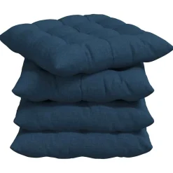 vidaXL Zitkussens 4 pcs Blauw 40 x 40 x 6 cm Stof