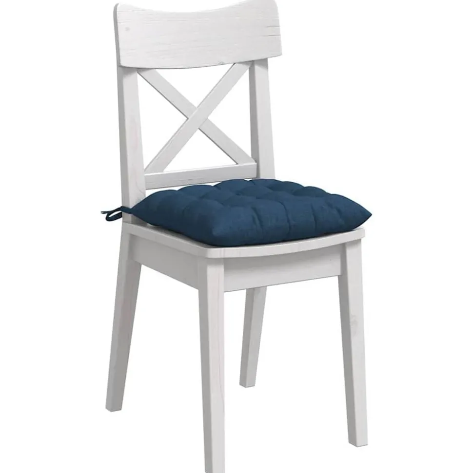 vidaXL Zitkussens 4 pcs Blauw 40 x 40 x 6 cm Stof