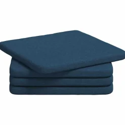 vidaXL Zitkussens 4 pcs Blauw 40 x 40 x 3 cm Stof