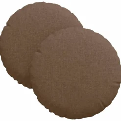vidaXL Zitkussens 2 pcs Bruin Ø30 x 13 cm Stof