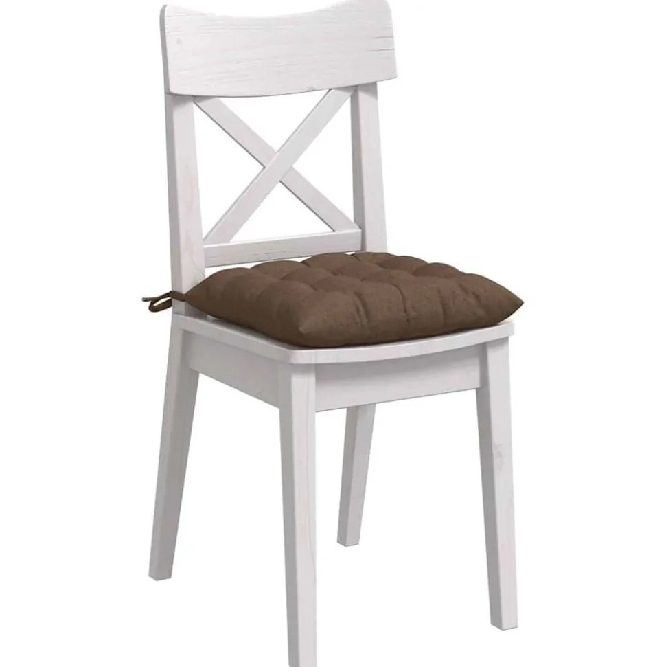 vidaXL Zitkussens 4 pcs Bruin 40 x 40 x 6 cm Stof