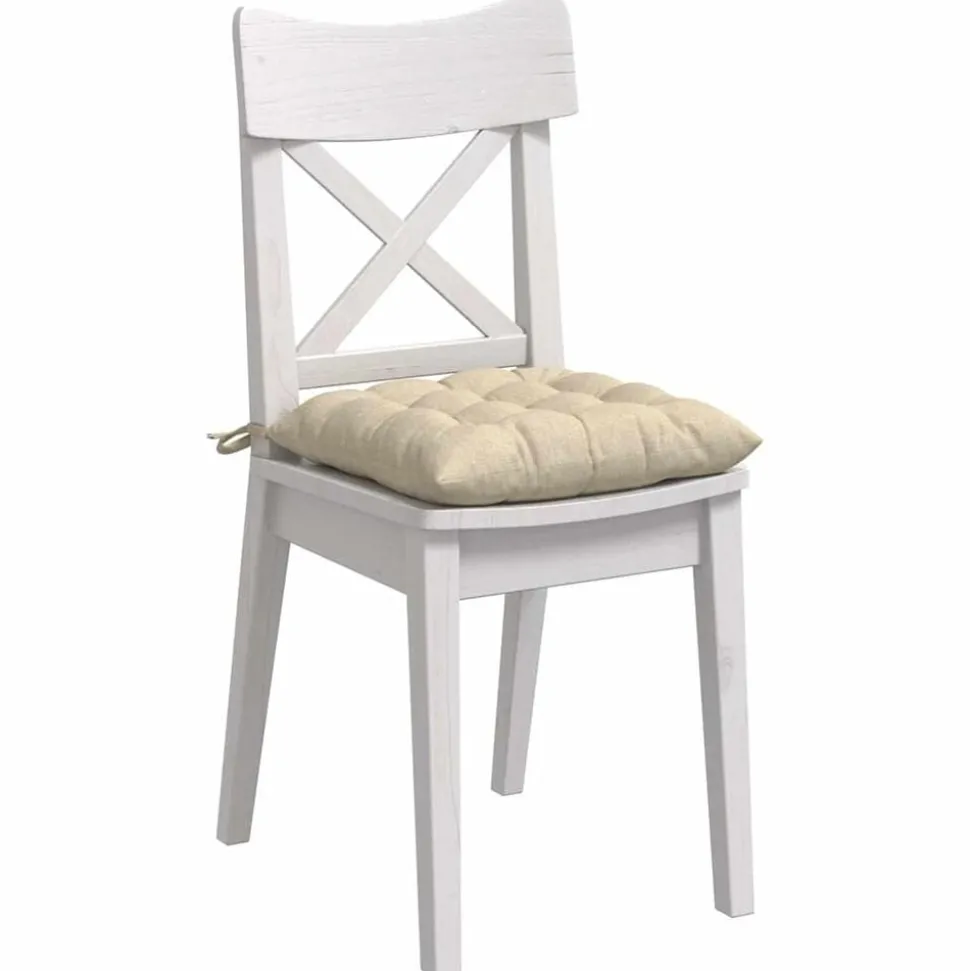 vidaXL Zitkussens 4 pcs Crème 40 x 40 x 6 cm Stof