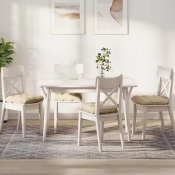 vidaXL Zitkussens 4 pcs Crème 40 x 40 cm Microvezel Stof