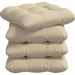vidaXL Zitkussens 4 pcs Crème 40 x 40 x 12 cm Stof