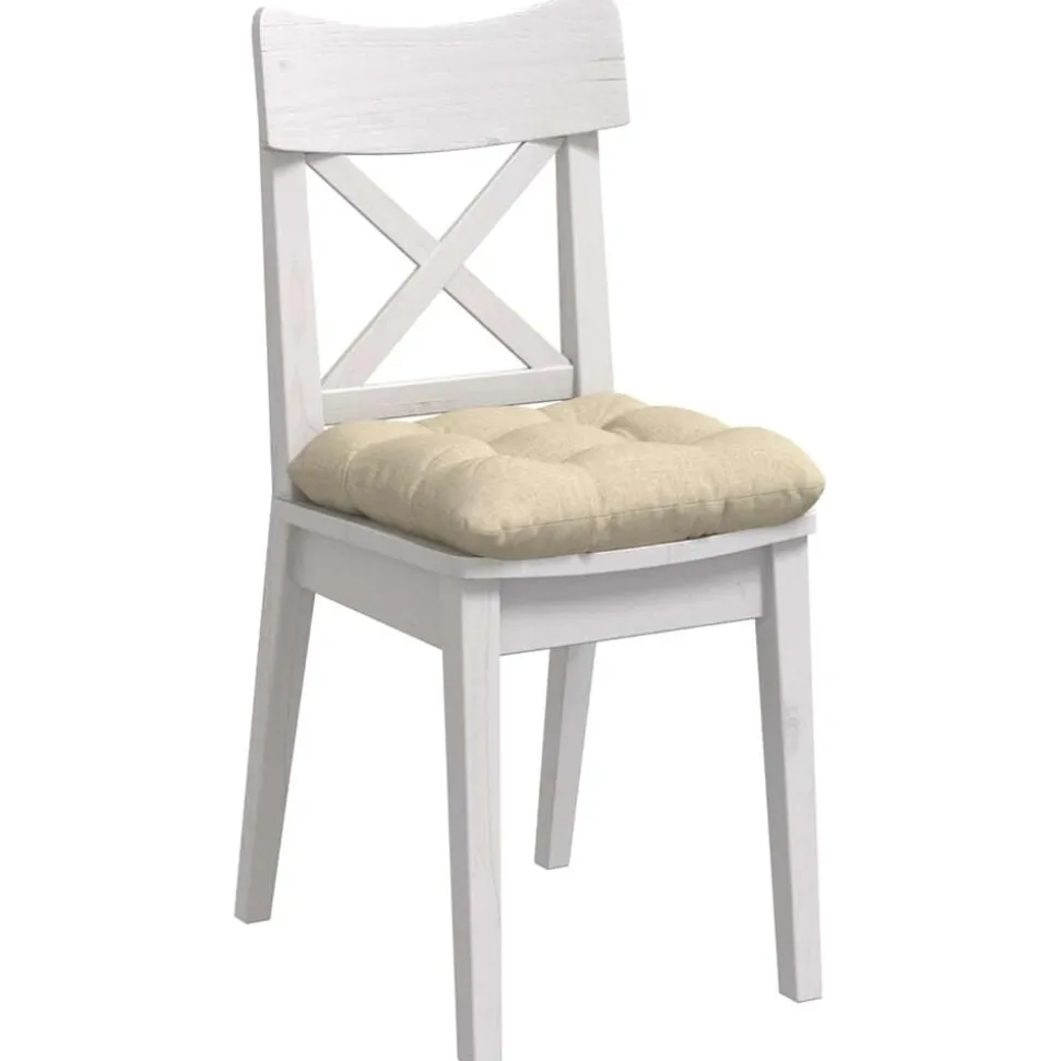 vidaXL Zitkussens 4 pcs Crème 40 x 40 x 12 cm Stof