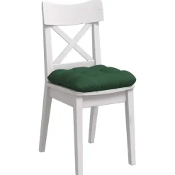 vidaXL Zitkussens 4 pcs Donkergroen 40 x 40 cm Katoen Stof
