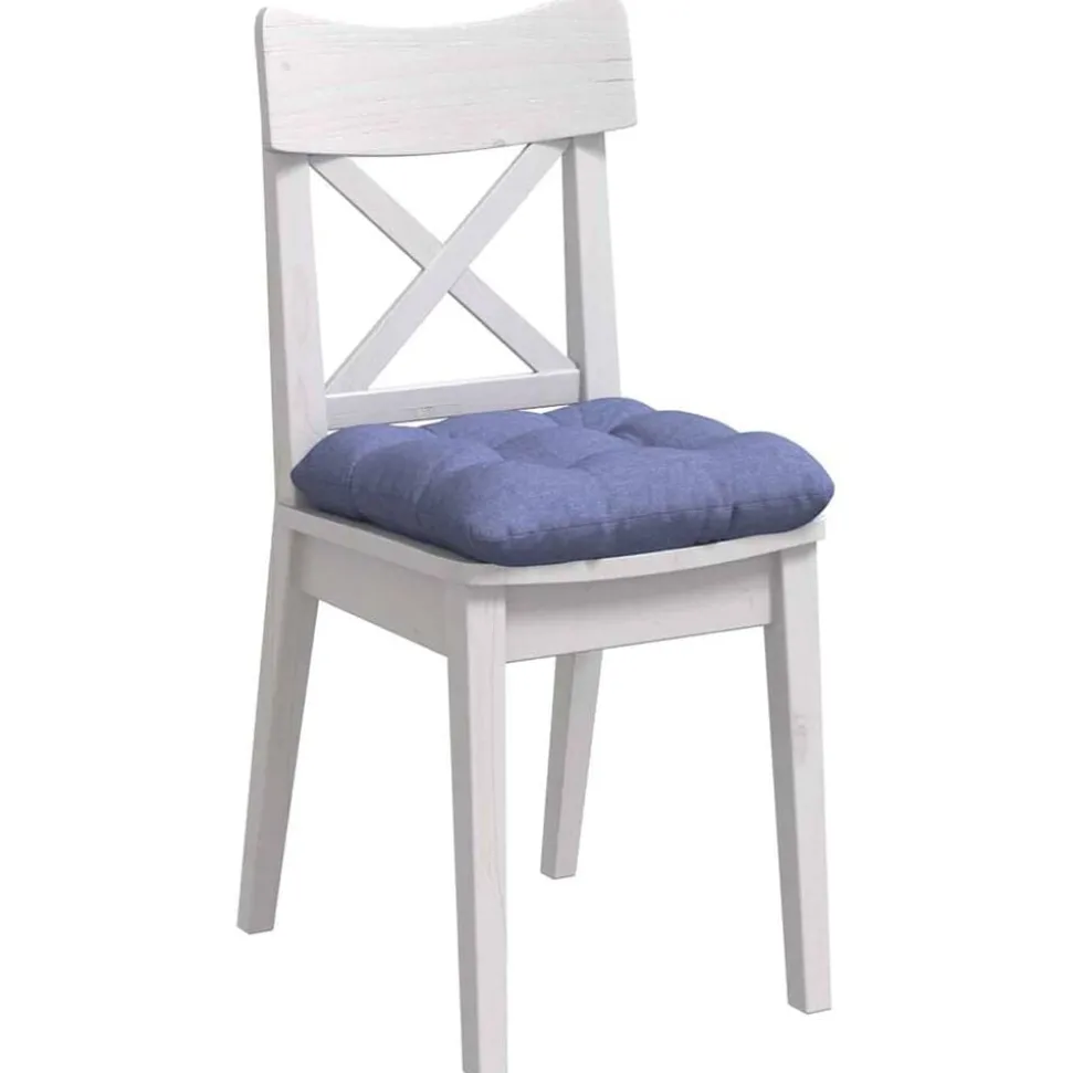 vidaXL Zitkussens 4 pcs Jeans Blauw 40 x 40 x 12 cm Stof