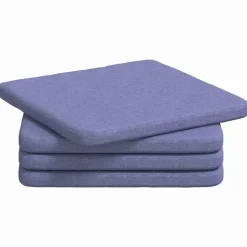 vidaXL Zitkussens 4 pcs Jeans Blauw 40 x 40 x 3 cm Stof
