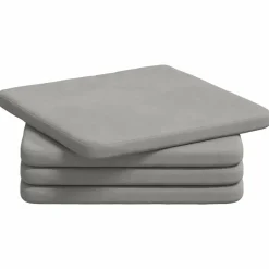 vidaXL Zitkussens 4 pcs Lichtgrijs 40 x 40 x 3 cm Microvezel Stof