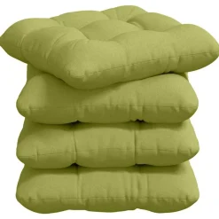 vidaXL Zitkussens 4 pcs Lichtgroen 40 x 40 x 12 cm Stof