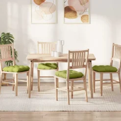 vidaXL Zitkussens 4 pcs Lichtgroen 40 x 40 x 12 cm Stof