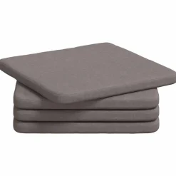 vidaXL Zitkussens 4 pcs Taupe 40 x 40 x 3 cm Stof