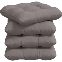 vidaXL Zitkussens 4 pcs Taupe 40 x 40 x 12 cm Stof