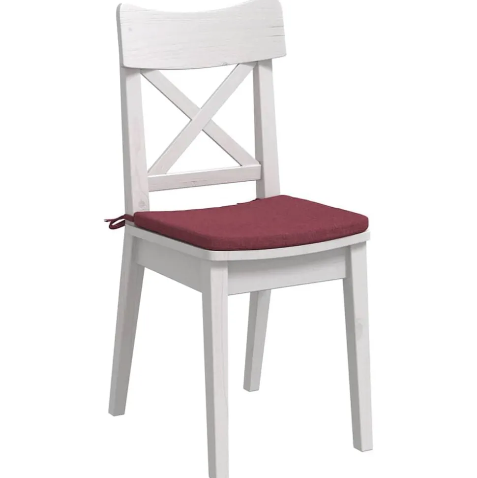 vidaXL Zitkussens 4 pcs Wijnrood 40 x 40 x 3 cm Stof