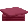 vidaXL Zitkussens 4 pcs Wijnrood 40 x 40 x 3 cm Fluweel