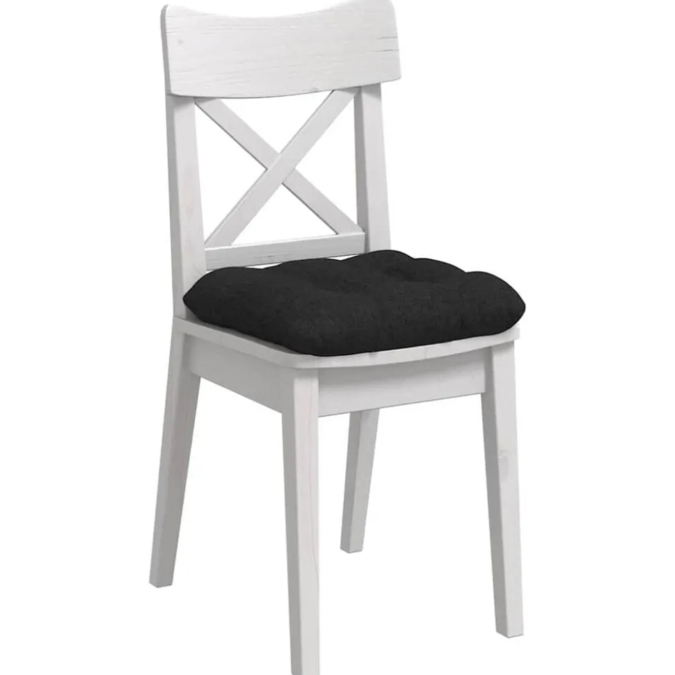 vidaXL Zitkussens 4 pcs Zwart 40 x 40 x 12 cm Stof
