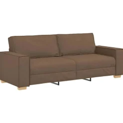 vidaXL 3-zitsbank Bruin 180 cm Stof