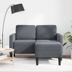 vidaXL 2-zitsbank met ligstoel L-vormig 125 cm fluweel