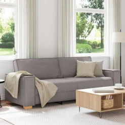 vidaXL 3-zitsbank Taupe 180 cm Stof