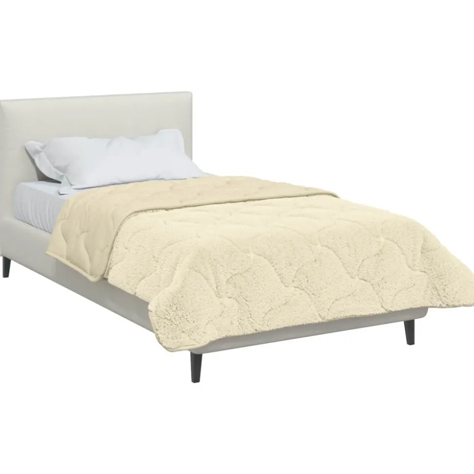vidaXL Zomer Dekbed Crème 135 x 200 cm Microfiber en Teddy fleece
