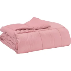 vidaXL Zomer Dekbed Gekwilt Roze 140 x 200 cm Microfiber