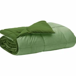 vidaXL Zomer Dekbed Gekwilt Groen 135 x 200 cm Microfiber