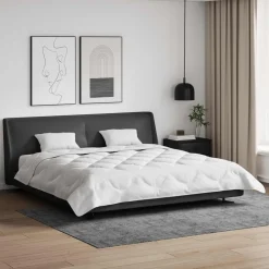vidaXL Zomer Dekbed met kussen 3 pcs Wit Microfibre