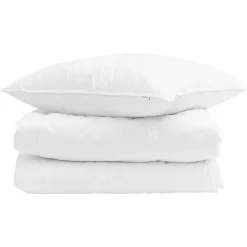 vidaXL Zomer Dekbed met kussen 2 pcs Wit Donsveertjes
