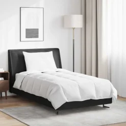vidaXL Zomer Dekbed met kussen 2 pcs Wit Donsveertjes