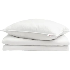 vidaXL Zomer Dekbed met kussen 2 pcs Wit Donsveertjes