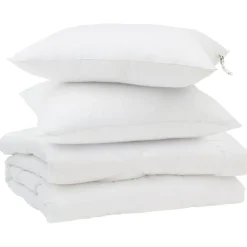 vidaXL Zomer Dekbed met kussen 3 pcs Wit Microfibre