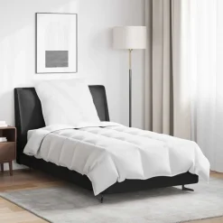 vidaXL Zomer Dekbed met kussen 2 pcs Wit Donsveertjes