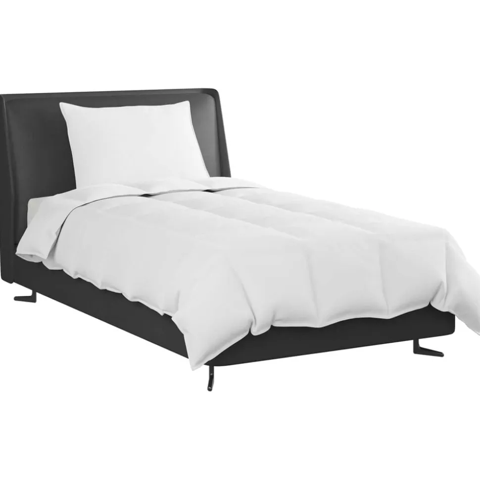 vidaXL Zomer Dekbed met kussen 2 pcs Wit Donsveertjes